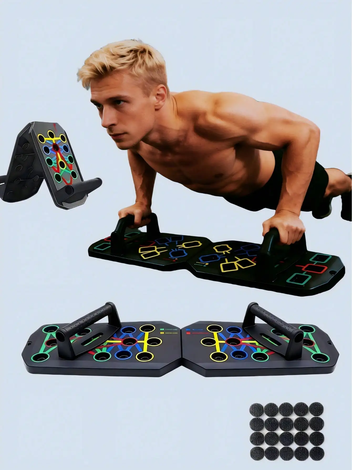1 Set Multi-Function Push-Up Board | Portable Home Fitness Equipment | Color-Coded For Chest, Shoulder, Triceps, Back Workouts | Suitable For Men, Women, Beginners And Fitness Enthusiasts
1 Set Multi-Function Push-Up Board | Portable Home Fitness Equipment | Color-Coded For Chest, Shoulder, Triceps, Back Workouts | Suitable For Men, Women, Beginners And Fitness Enthusiasts