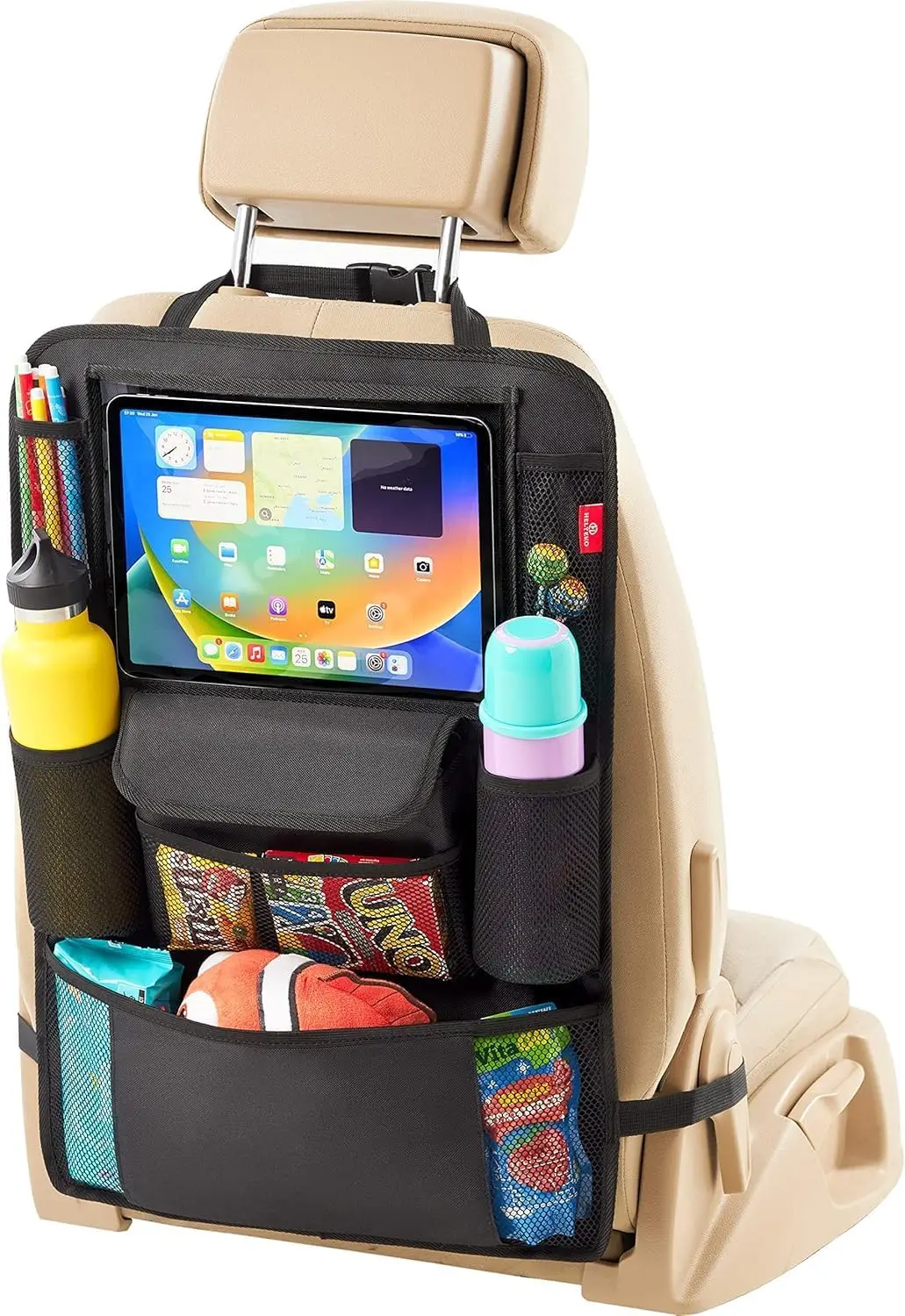 Ultra Car Seat Organizer, 12" Tablet Holder, Waterproof Back Seat Protector, Kick Mats, Car Accessories
Ultra Car Seat Organizer, 12" Tablet Holder, Waterproof Back Seat Protector, Kick Mats, Car Accessories