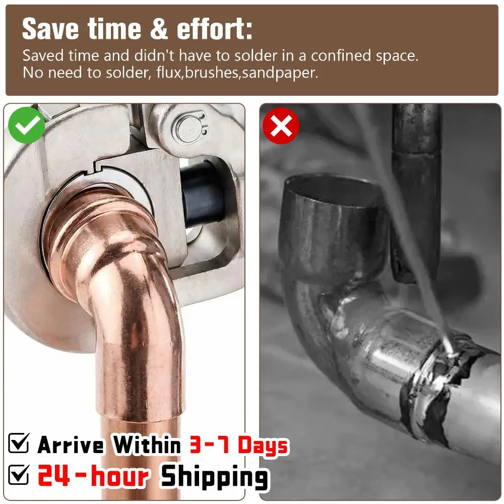 Copper Tubing V-Elbow Fittings Leakproof Copper Pipes Welding Connector Multi-Purpose Home Plumbing Accessories
Copper Tubing V-Elbow Fittings Leakproof Copper Pipes Welding Connector Multi-Purpose Home Plumbing Accessories