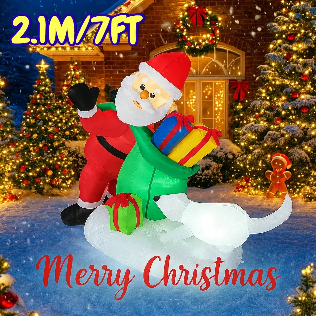 2,1 м/7 футов подарочный пакет Санта-Клауса собака рождественские украшения домашние надувные игрушки со светодиодной подсветкой дворовые рождественские украшения товары для декора
2,1 м/7 футов подарочный пакет Санта-Клауса собака рождественские украшения домашние надувные игрушки со светодиодной подсветкой дворовые рождественские украшения товары для декора