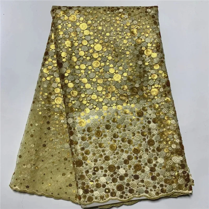 5 Yard Hot Selling French Lace With Sequins African Tulle Cord Guipure Lace Net Embroidered Fabric For Wedding Party PSJF021801
5 Yard Hot Selling French Lace With Sequins African Tulle Cord Guipure Lace Net Embroidered Fabric For Wedding Party PSJF021801