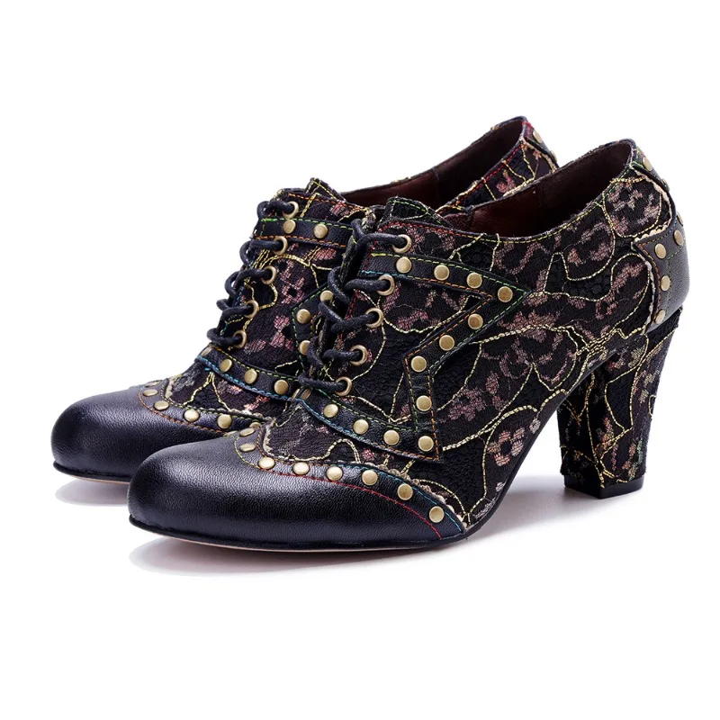 Office Lady Classics Black Shoes Women's Round Toe 7.8CM High Heels 2025 New Genuine Leather Colorful Splicing Rivet Pumps 42
Office Lady Classics Black Shoes Women's Round Toe 7.8CM High Heels 2025 New Genuine Leather Colorful Splicing Rivet Pumps 42