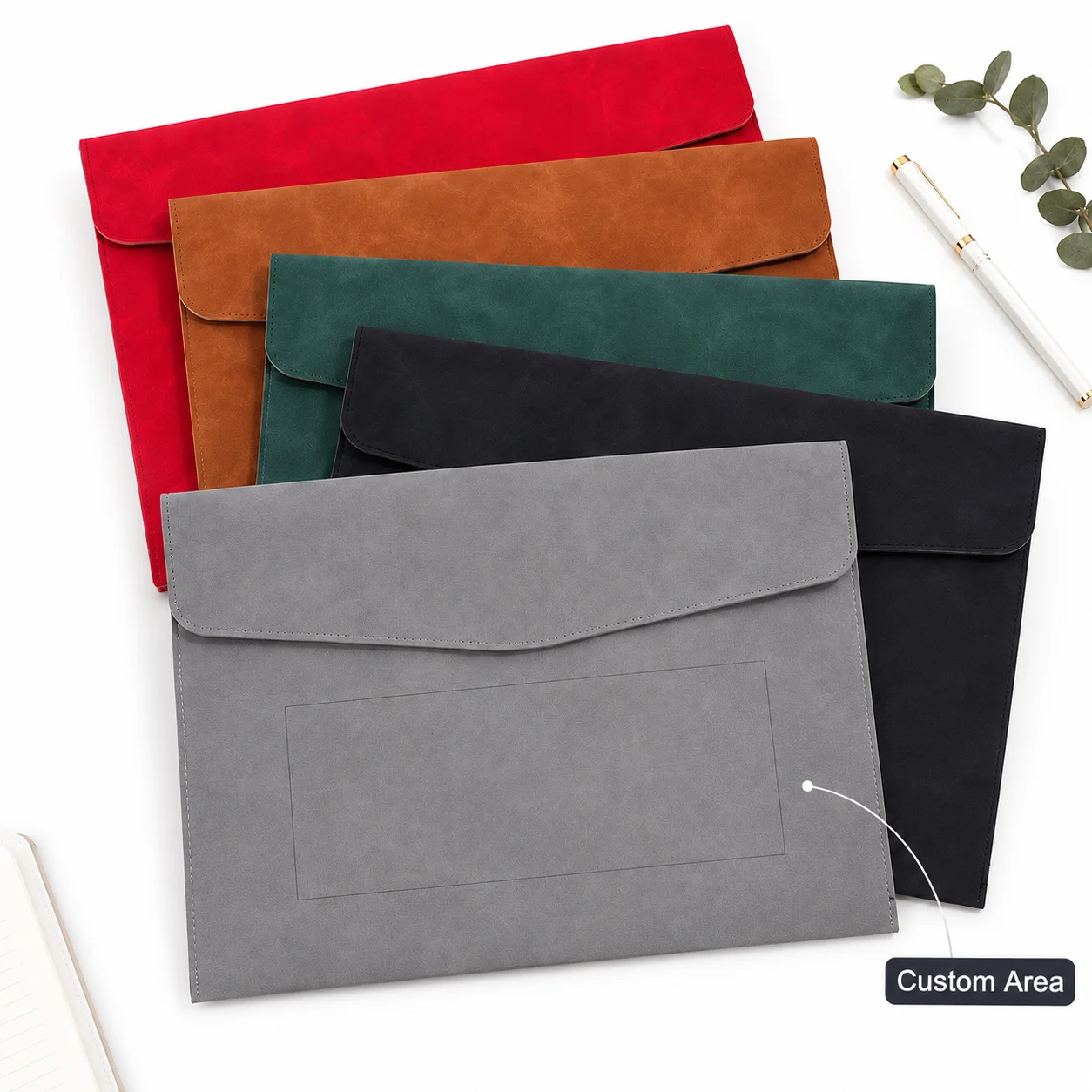 Customized A4 leather file bags for letters, official document bags, material bags, and business office storage bags
Customized A4 leather file bags for letters, official document bags, material bags, and business office storage bags