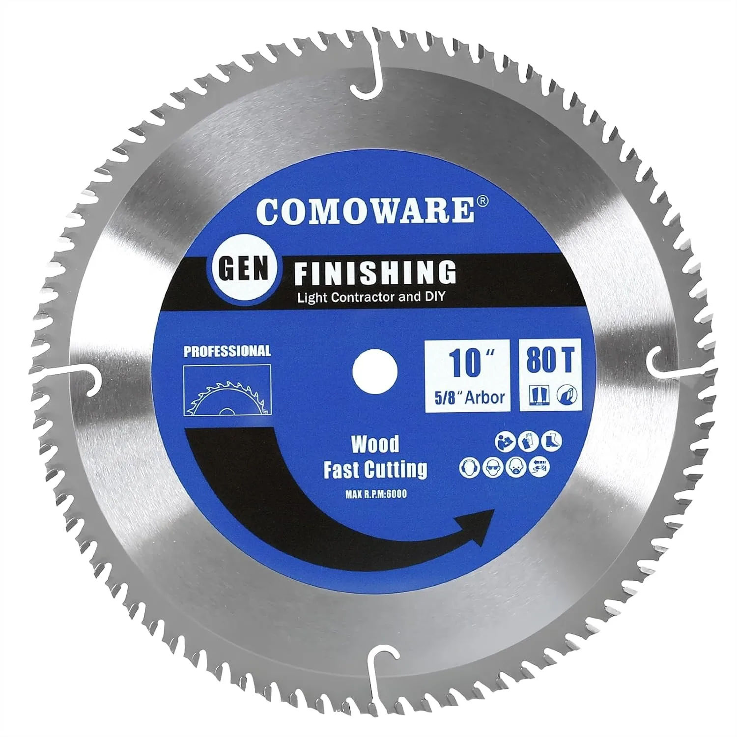 10 Inch Miter Saw Blade 80T ATB Circular Saw Blade, 5/8" Arbor TCT Carbide-Tipped, Anti-Vibration Teflon Coated for Wood,
10 Inch Miter Saw Blade 80T ATB Circular Saw Blade, 5/8" Arbor TCT Carbide-Tipped, Anti-Vibration Teflon Coated for Wood,