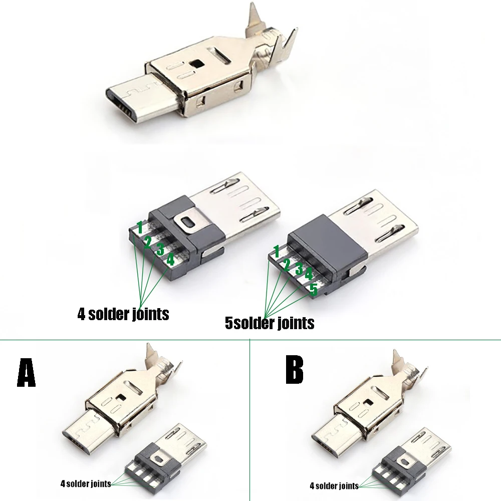Cltgxdd 4 Pin/5 Pin Micro USB set Jack USB Plug Male Connector Jack Sockect Plug For Samsung Huawei DIY 10Piece
Cltgxdd 4 Pin/5 Pin Micro USB set Jack USB Plug Male Connector Jack Sockect Plug For Samsung Huawei DIY 10Piece