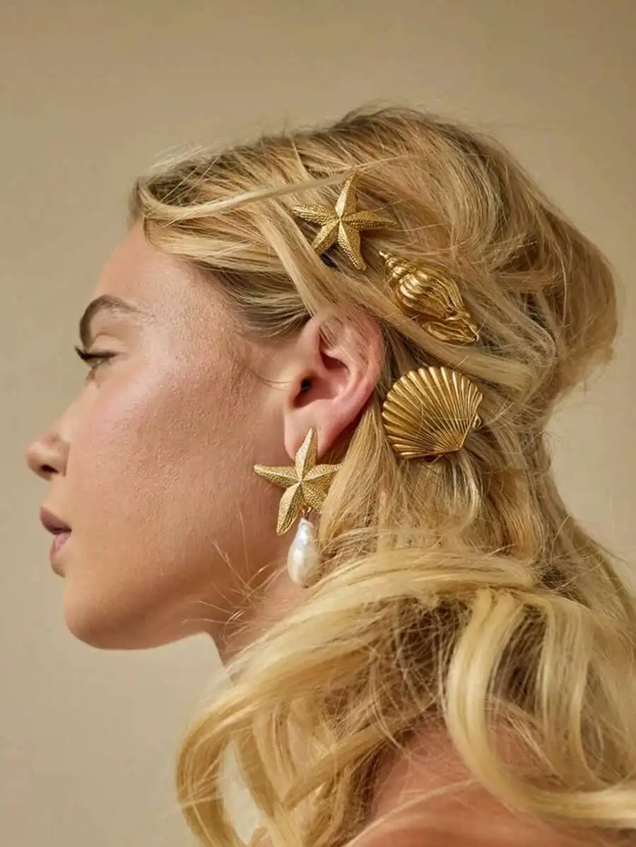 Seashell And Starfish Hair Clips Ocean Style Hair Accessories For Women
Seashell And Starfish Hair Clips Ocean Style Hair Accessories For Women