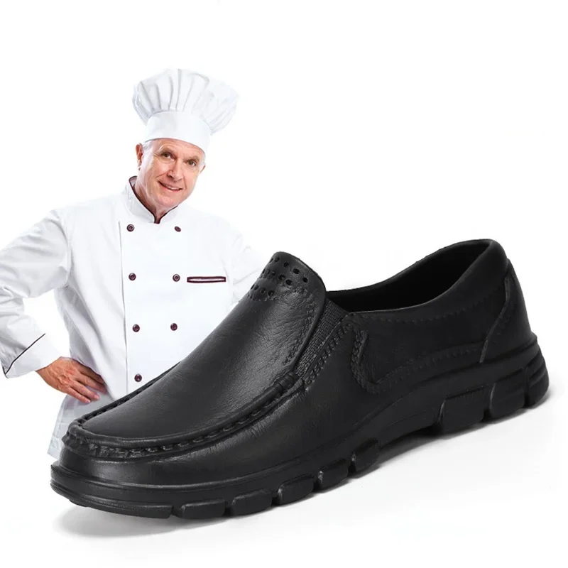Chef shoes four season new anti slip oil resistant plus size business casual men's work leather shoes fashion comfort soft soled
Chef shoes four season new anti slip oil resistant plus size business casual men's work leather shoes fashion comfort soft soled