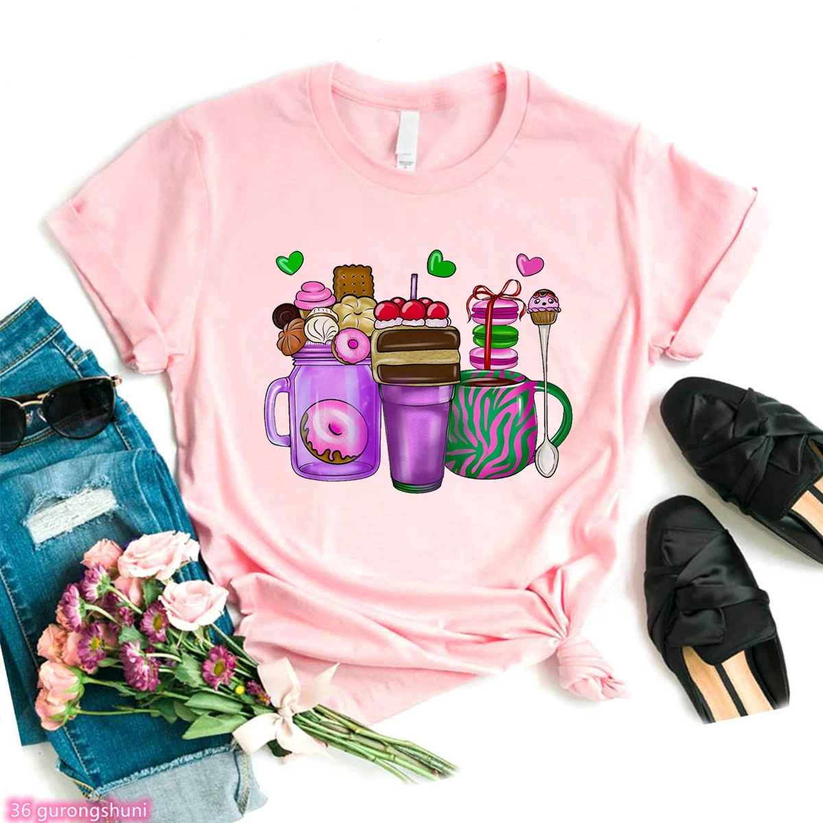 2024 New Women'S T-Shirt Fun Food Theme Coffee Ice Cream Graphic Print 90s Tshirt Fashion Harajuku Tshirt Autumn Women'Sclothes
2024 New Women'S T-Shirt Fun Food Theme Coffee Ice Cream Graphic Print 90s Tshirt Fashion Harajuku Tshirt Autumn Women'Sclothes