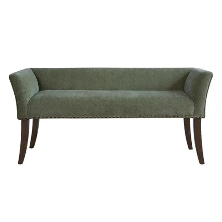 Accent Bench, Plush Upholstered, Nailhead Trim, and Padded Seat Entryway Bench Small, End of Bed Bench with Back, 49.5" W x 19.
Accent Bench, Plush Upholstered, Nailhead Trim, and Padded Seat Entryway Bench Small, End of Bed Bench with Back, 49.5" W x 19.
