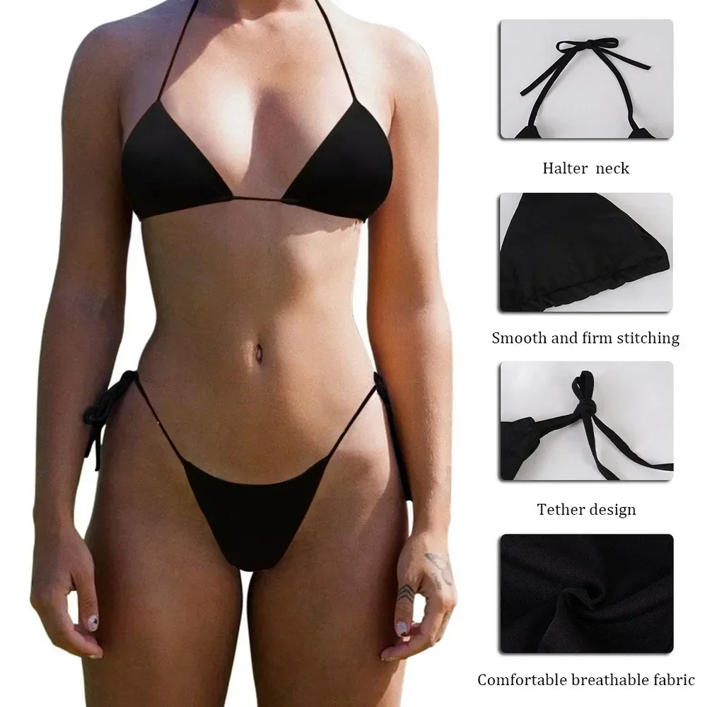 new Beach Style Swimsuit for Women Sexy Halter Swimwear Solid Thong Female Bikini Set Bathing Suit Bikini Mujer
new Beach Style Swimsuit for Women Sexy Halter Swimwear Solid Thong Female Bikini Set Bathing Suit Bikini Mujer