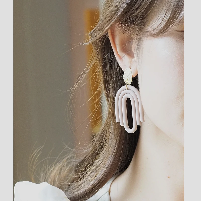 Handmade Multi Colors Big Size Light Weighted Brass Metal Top Ring Elegant Line Shape Polymer Clay Earrings Sets Stud For Daily
Handmade Multi Colors Big Size Light Weighted Brass Metal Top Ring Elegant Line Shape Polymer Clay Earrings Sets Stud For Daily