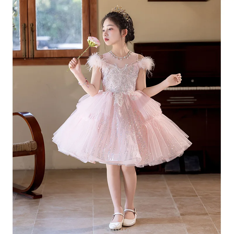 Party Dresses Vestido Outfit Children Costumes Girl Wedding Dress Kids Birthday Pink Flower Princess Gown Host Piano Recital
Party Dresses Vestido Outfit Children Costumes Girl Wedding Dress Kids Birthday Pink Flower Princess Gown Host Piano Recital
