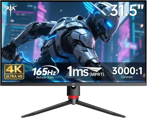 32 Inch 4K Gaming Monitor, 165Hz UHD (3840x2160P) Fast IPS Screen, 1ms (MPRT), Adaptive Sync, 3000:1 Contras