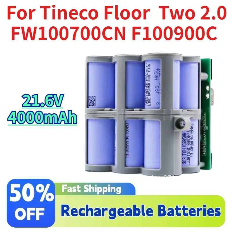 21.6V 4000mAh Lithium Battery for Tineco Floor Washer Two 2.0 LCD LED 2nd Generation FW100700CN F100900C Spare Batteries
21.6V 4000mAh Lithium Battery for Tineco Floor Washer Two 2.0 LCD LED 2nd Generation FW100700CN F100900C Spare Batteries