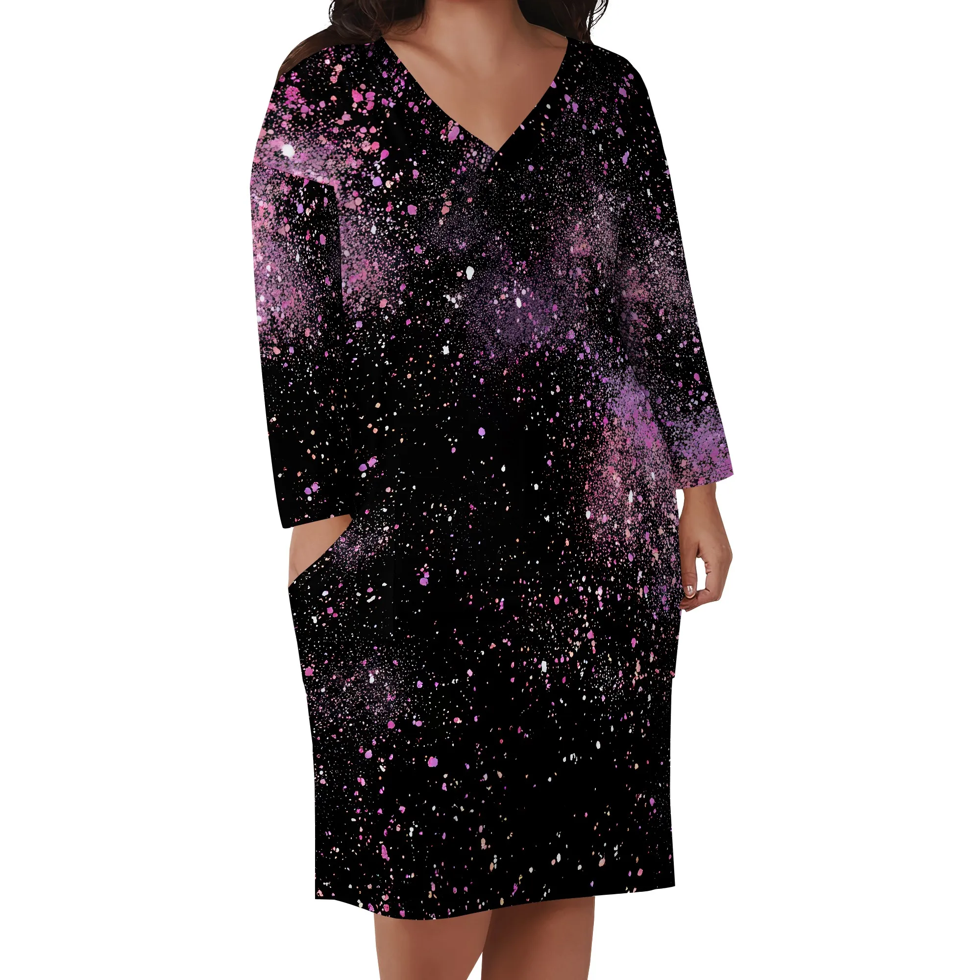 Plus Size V-Neck Long Sleeve Pocket Dress for Daily Wear and Casual Gatherings – XL-6XL Comfortable Fit
Plus Size V-Neck Long Sleeve Pocket Dress for Daily Wear and Casual Gatherings – XL-6XL Comfortable Fit