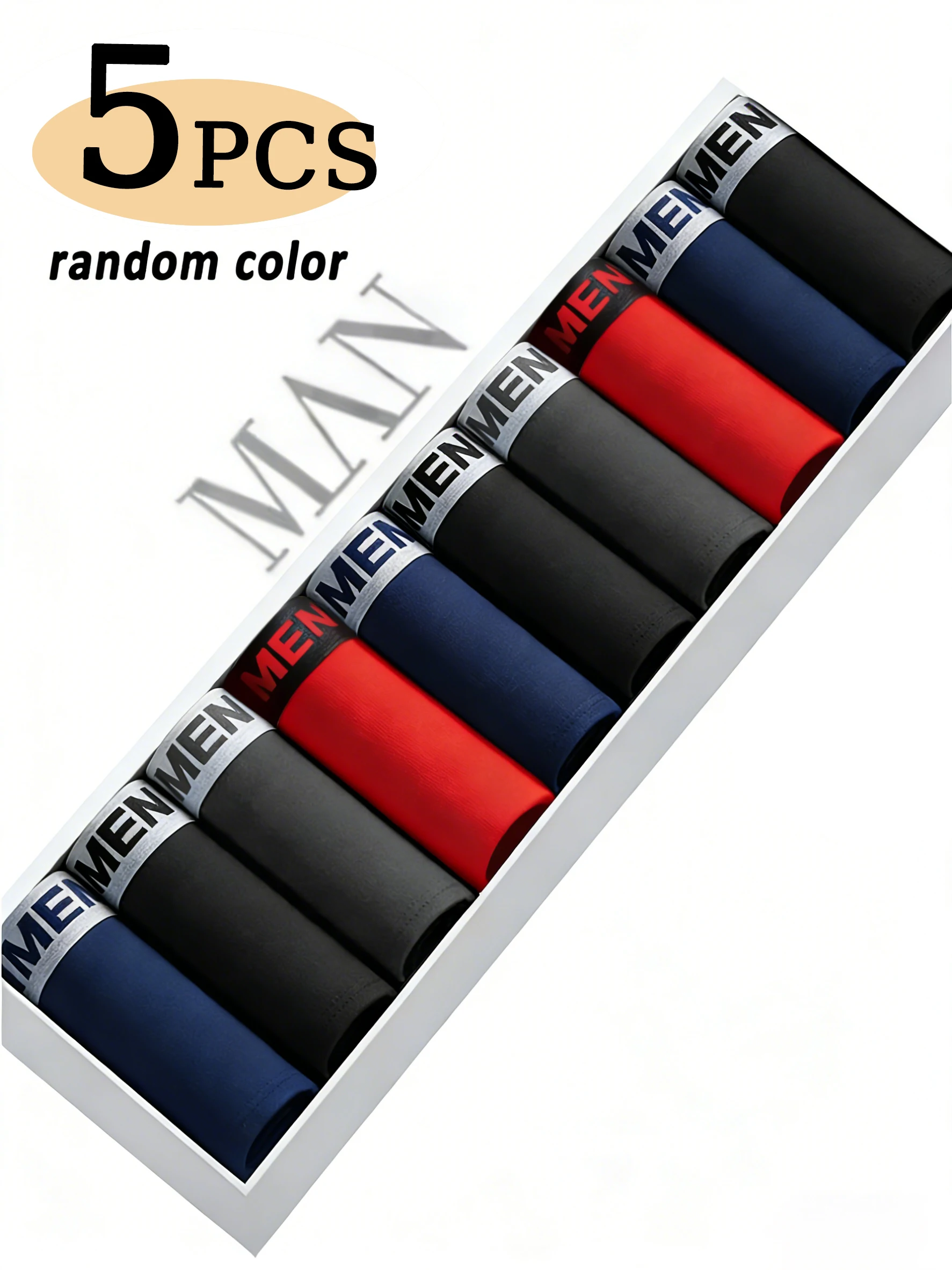 5 шт. случайных мужских трусов-боксеров: быстросохнущие, эластичные, модные, повседневные, спортивные, с высокой степенью растяжения, трендовые трусы
5 шт. случайных мужских трусов-боксеров: быстросохнущие, эластичные, модные, повседневные, спортивные, с высокой степенью растяжения, трендовые трусы