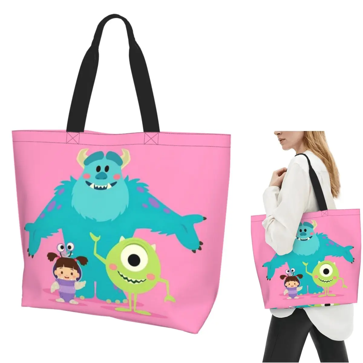 Monsters Sulley Shopping Tote Bag Canvas Large Capacity Shoulder Bags Shopper Grocery Handbag for Women
Monsters Sulley Shopping Tote Bag Canvas Large Capacity Shoulder Bags Shopper Grocery Handbag for Women