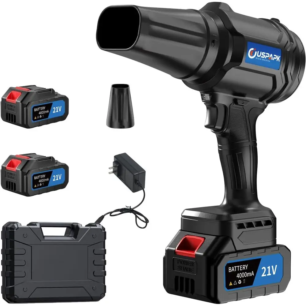 Lea Blower Cordl- 600000RPM - 21V Electric Lea Blower with 2×4.0Ah Batteries & ast -Battery Powered Lea Blowers or Lawn Care, Du
Lea Blower Cordl- 600000RPM - 21V Electric Lea Blower with 2×4.0Ah Batteries & ast -Battery Powered Lea Blowers or Lawn Care, Du