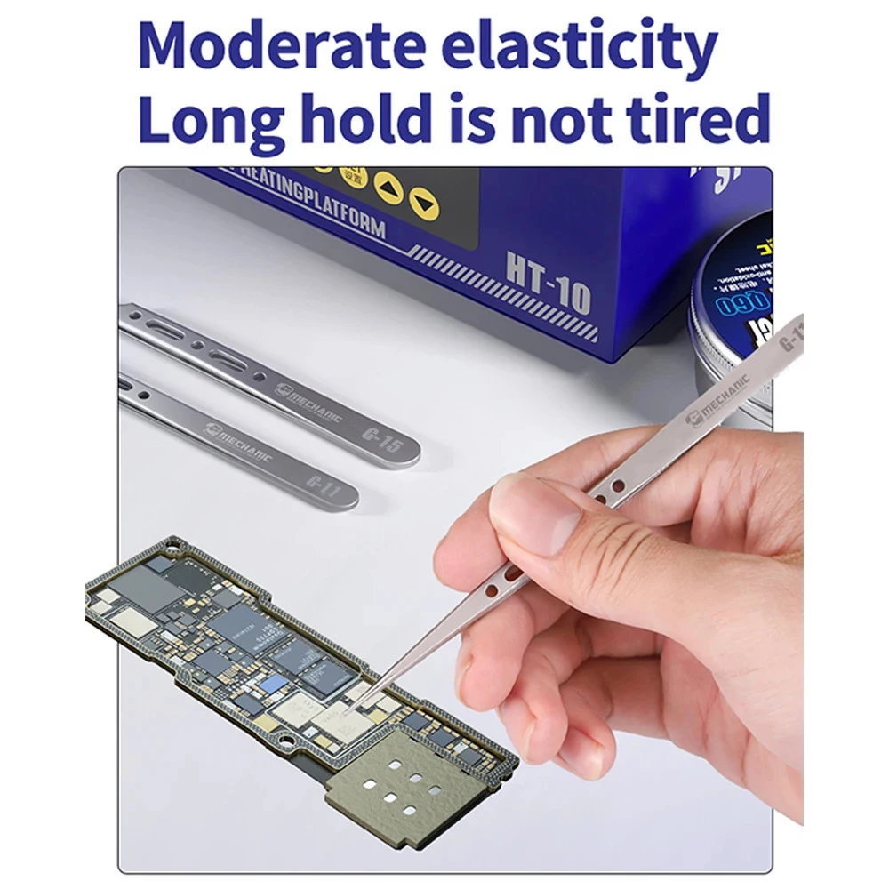 МЕХАНИК Профессиональные антимагнитные пинцеты для прецизионных электронных компонентов, инструменты для ремонта летающей проволоки, инструменты для ремонта телефонов
МЕХАНИК Профессиональные антимагнитные пинцеты для прецизионных электронных компонентов, инструменты для ремонта летающей проволоки, инструменты для ремонта телефонов