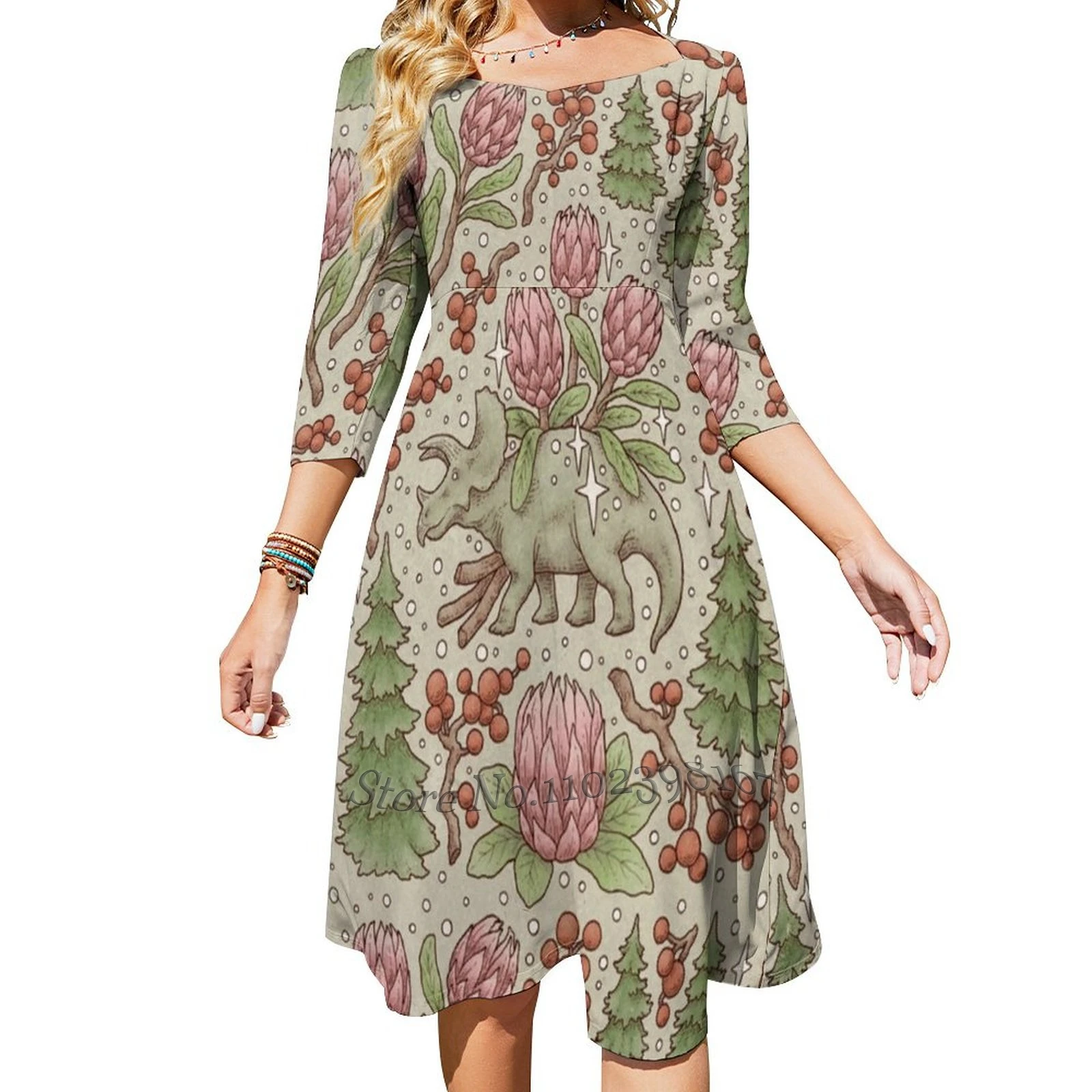 Holiday Triceratops Festive Dinosaur Christmas Colors Evening Party Dresses Midi Sexy Dress Female Sweet Dress Korean
Holiday Triceratops Festive Dinosaur Christmas Colors Evening Party Dresses Midi Sexy Dress Female Sweet Dress Korean