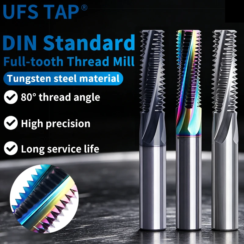 UFS TAP Full Tooth Thread Milling Cutter 1PCS PG80° Carbide Tungsten Steel PG 7 9 11 13.5 16 21 29 36 42 48 Mills Cutters
UFS TAP Full Tooth Thread Milling Cutter 1PCS PG80° Carbide Tungsten Steel PG 7 9 11 13.5 16 21 29 36 42 48 Mills Cutters