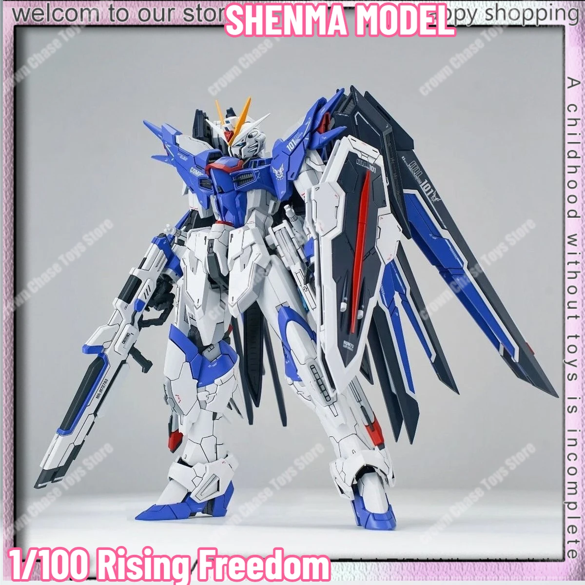 SHENMA MODEL 19CM MG 1/100 STTS-909 Azure Knight Rising Freedom Assembly Model Kit WITH Display Stand Collectible Mecha Figures
SHENMA MODEL 19CM MG 1/100 STTS-909 Azure Knight Rising Freedom Assembly Model Kit WITH Display Stand Collectible Mecha Figures