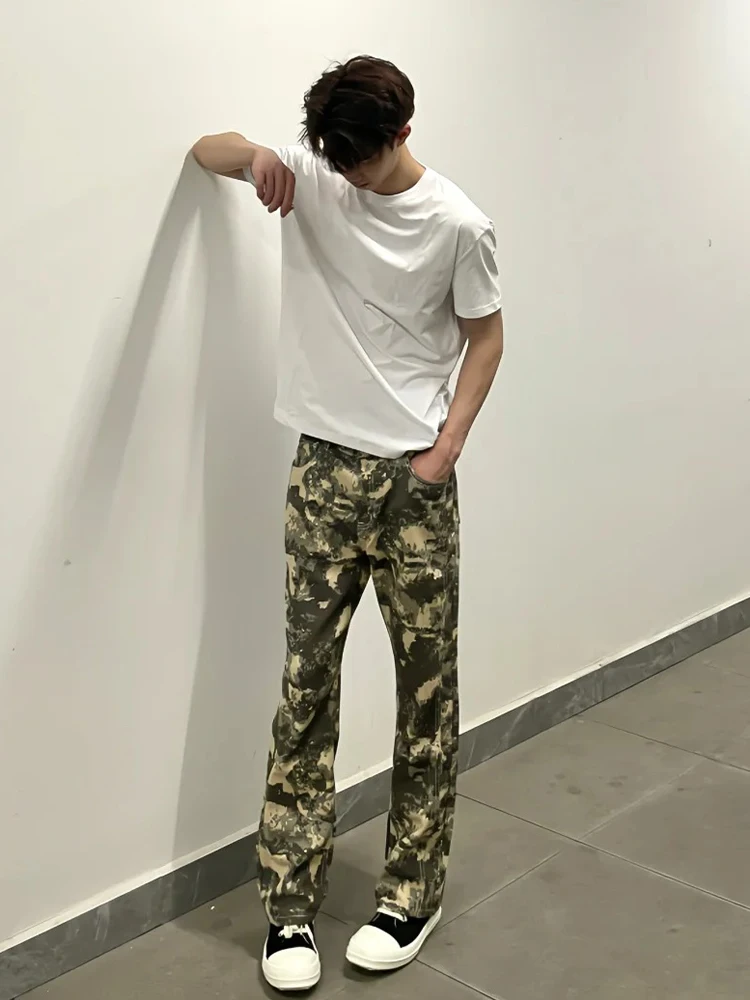 American Retro Camouflage Jeans Men's Fashion High Street Straight Leg Workwear Micro Flared Pants Youth Trendy Cotton Denim
American Retro Camouflage Jeans Men's Fashion High Street Straight Leg Workwear Micro Flared Pants Youth Trendy Cotton Denim