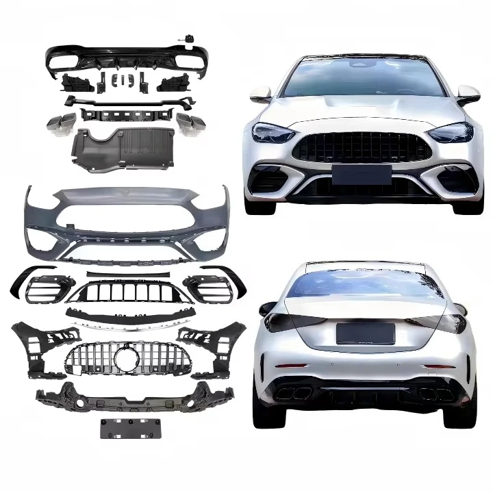 For W205 C-class Plastic Body Kit New Red Front and Rear Bumper
For W205 C-class Plastic Body Kit New Red Front and Rear Bumper