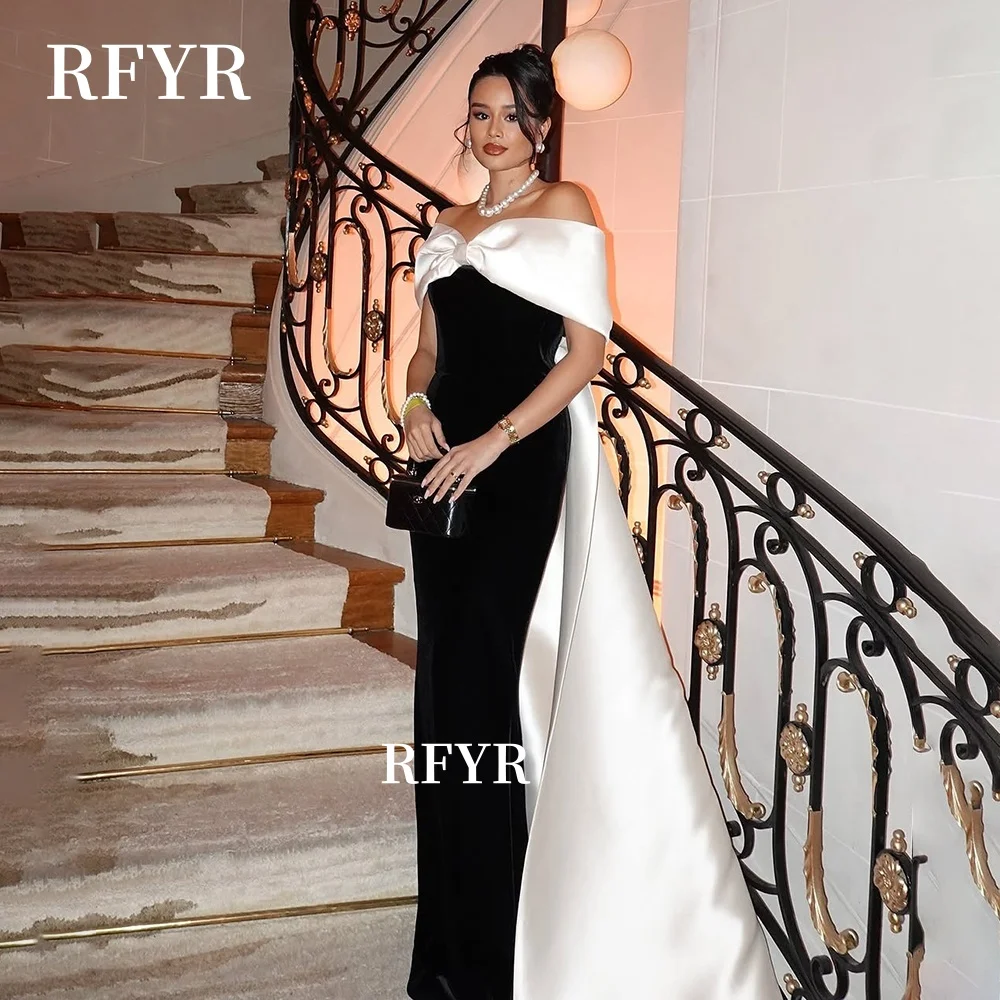 RFYR Off Shoulder Prom Dress Satin Mermaid Evening Dress with Train Party Dress for Women robes de soirée Customized
RFYR Off Shoulder Prom Dress Satin Mermaid Evening Dress with Train Party Dress for Women robes de soirée Customized