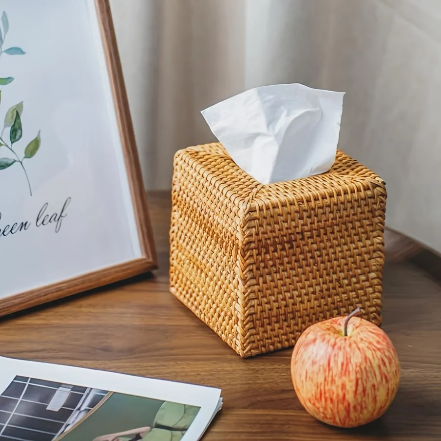 Vintage Creative Natural Rattan Woven Tissue Box, Japanese Style Tissue Box Cover Holder For Table, Table Decor
Vintage Creative Natural Rattan Woven Tissue Box, Japanese Style Tissue Box Cover Holder For Table, Table Decor