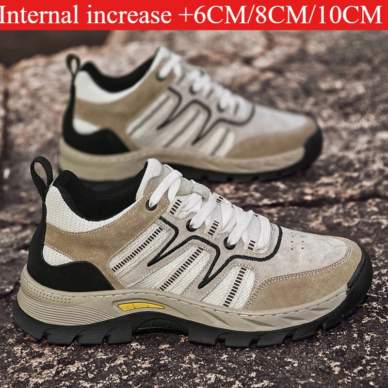 Men's 6/8/10CM Elevator Hiking Shoes Beige Retro Height Increasing Breathable Mesh Outdoor Trekking Sneakers Non-slip
Men's 6/8/10CM Elevator Hiking Shoes Beige Retro Height Increasing Breathable Mesh Outdoor Trekking Sneakers Non-slip
