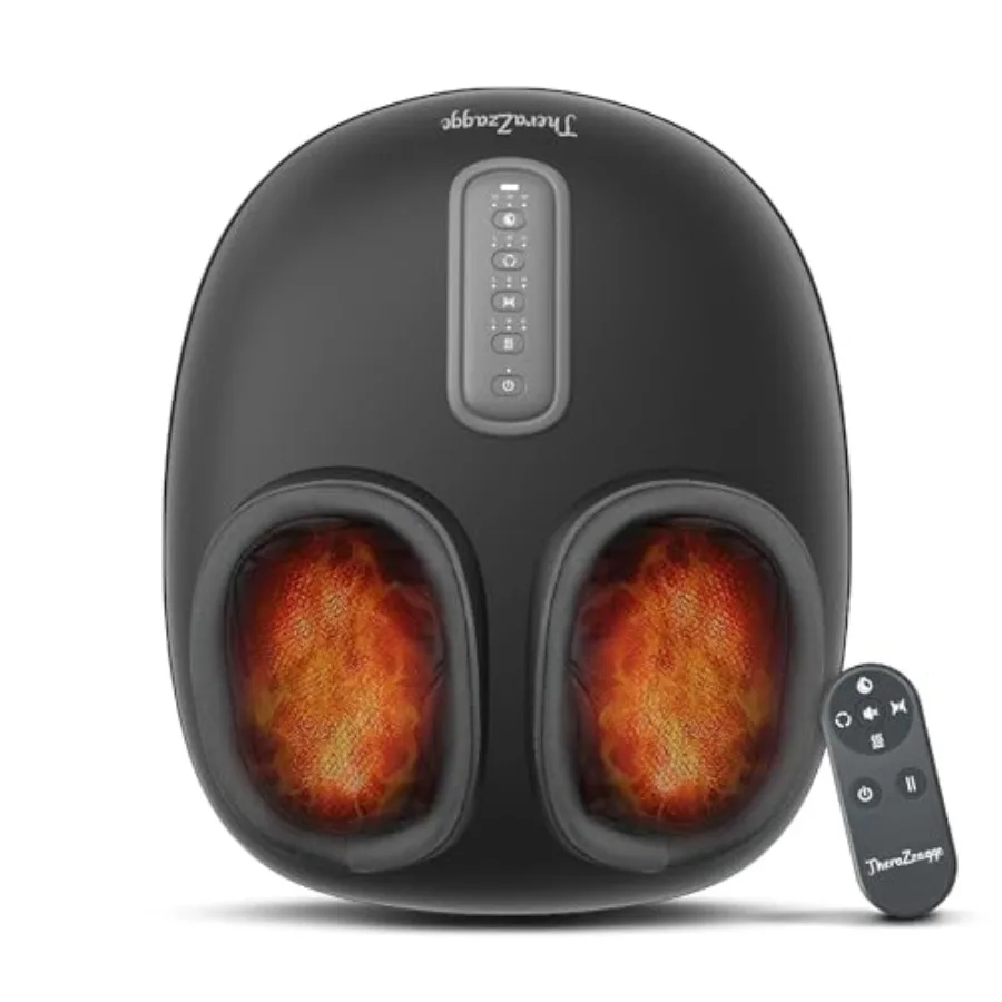 Foot Massager with Heat, Compression, Shiatsu for Home Office Use, Black Fabric Material, Up to Size 14, Auto-Off Timer and Rem
Foot Massager with Heat, Compression, Shiatsu for Home Office Use, Black Fabric Material, Up to Size 14, Auto-Off Timer and Rem