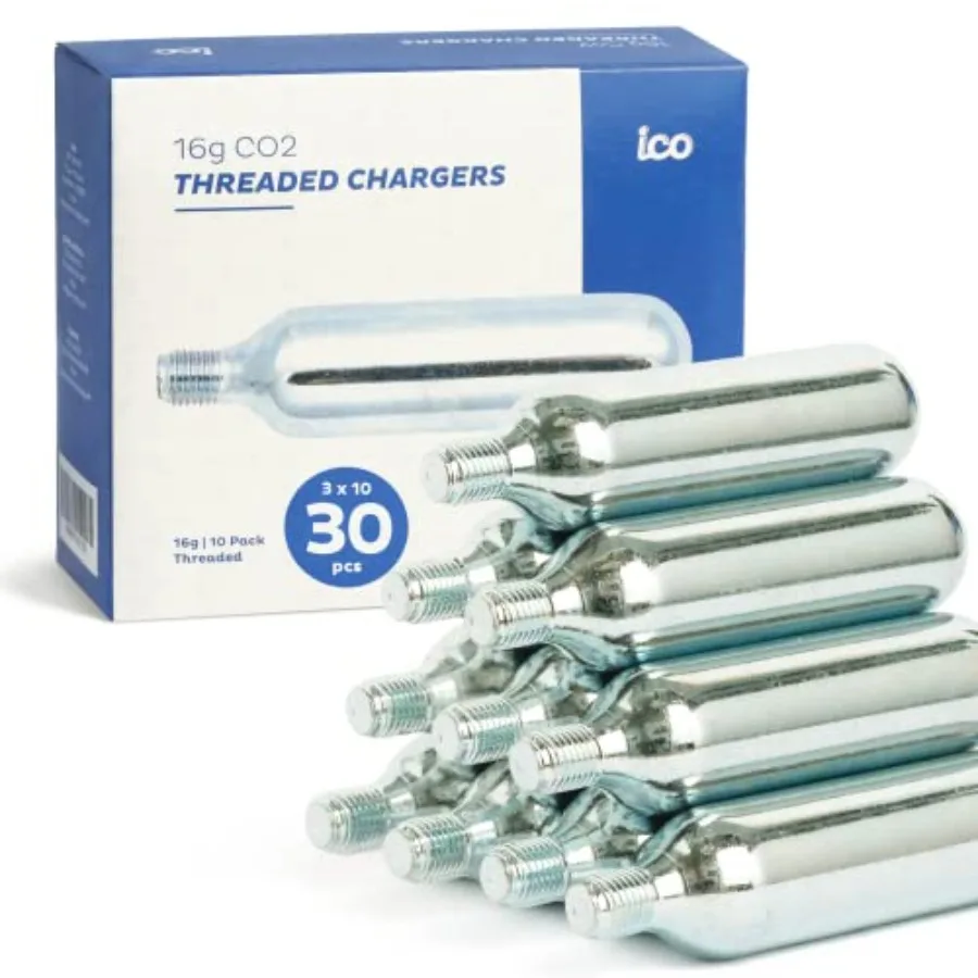 16g Co2 Cartridges 30 pack Handheld Alloy Steel Food Grade 100 psi Automatic Leak Proof Two-year Guarantee Ideal for Bike Tires
16g Co2 Cartridges 30 pack Handheld Alloy Steel Food Grade 100 psi Automatic Leak Proof Two-year Guarantee Ideal for Bike Tires