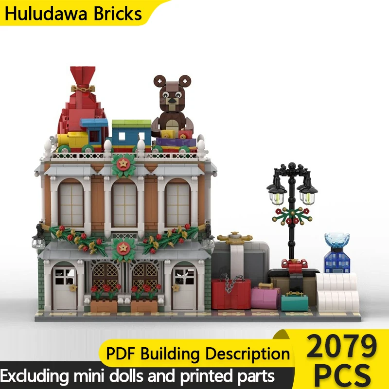 Модель City Street View MOC, строительные кирпичи, рождественский роскошный магазин, модульная технология, детские праздничные подарки, сборные игрушки, костюм 
Модель City Street View MOC, строительные кирпичи, рождественский роскошный магазин, модульная технология, детские праздничные подарки, сборные игрушки, костюм