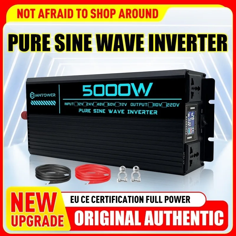 Pure Sine Wave Inverter DC 12v/24v/48v/60v/72v To AC 110v/220v 6000W 5000W 4000W 3000W 1600W Converter Car Solar Power Inverter
Pure Sine Wave Inverter DC 12v/24v/48v/60v/72v To AC 110v/220v 6000W 5000W 4000W 3000W 1600W Converter Car Solar Power Inverter
