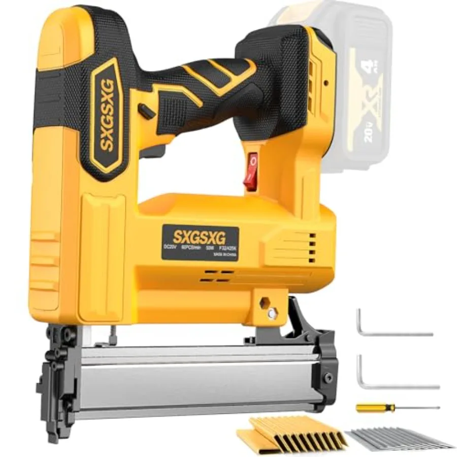 Brad Nailer for DW 20V Battery 2-in-1 Nail Gun Staple Gun for Wood Carpentry Steel Body Black Includes 1000 Nails 1000 Staples
Brad Nailer for DW 20V Battery 2-in-1 Nail Gun Staple Gun for Wood Carpentry Steel Body Black Includes 1000 Nails 1000 Staples