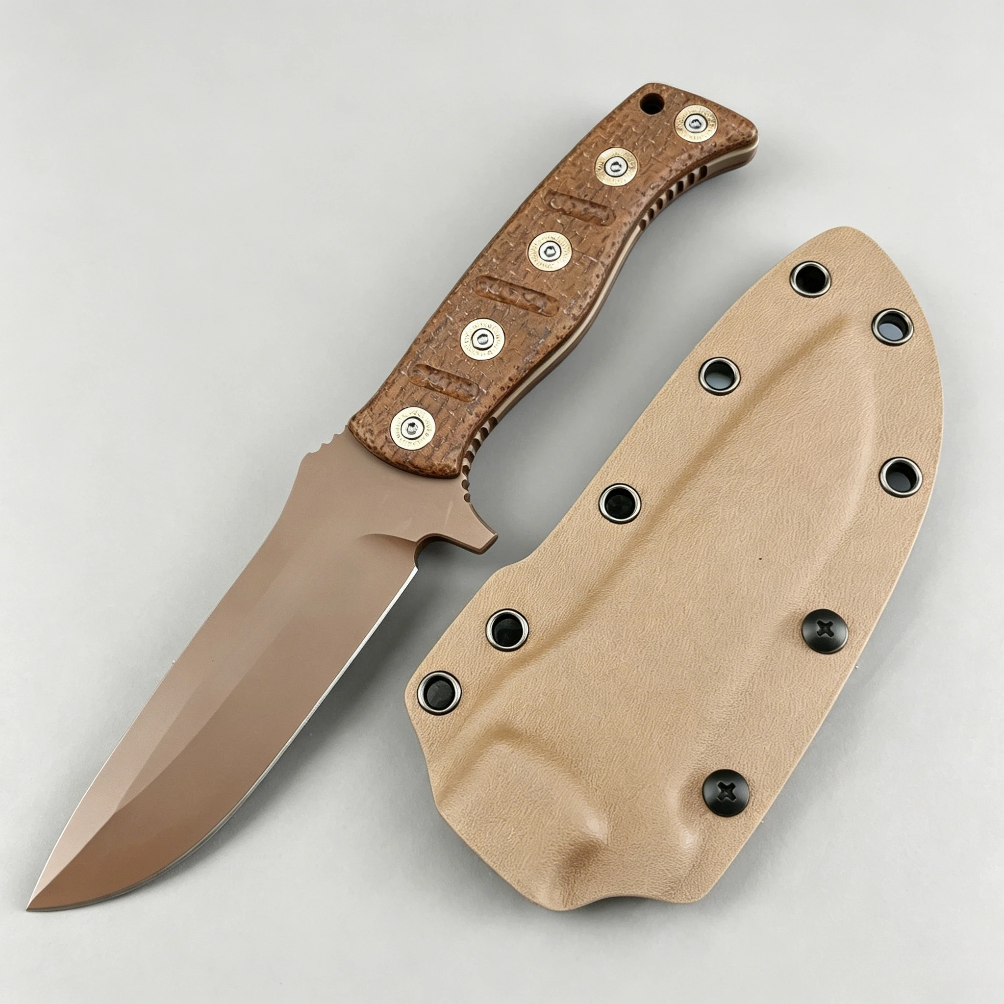 375 Outdoor Fixed Knife D2 Steel Blade Desert Micarta Handle Perfect for Camping Backcountry Cutting Tasks Sheath Included
375 Outdoor Fixed Knife D2 Steel Blade Desert Micarta Handle Perfect for Camping Backcountry Cutting Tasks Sheath Included