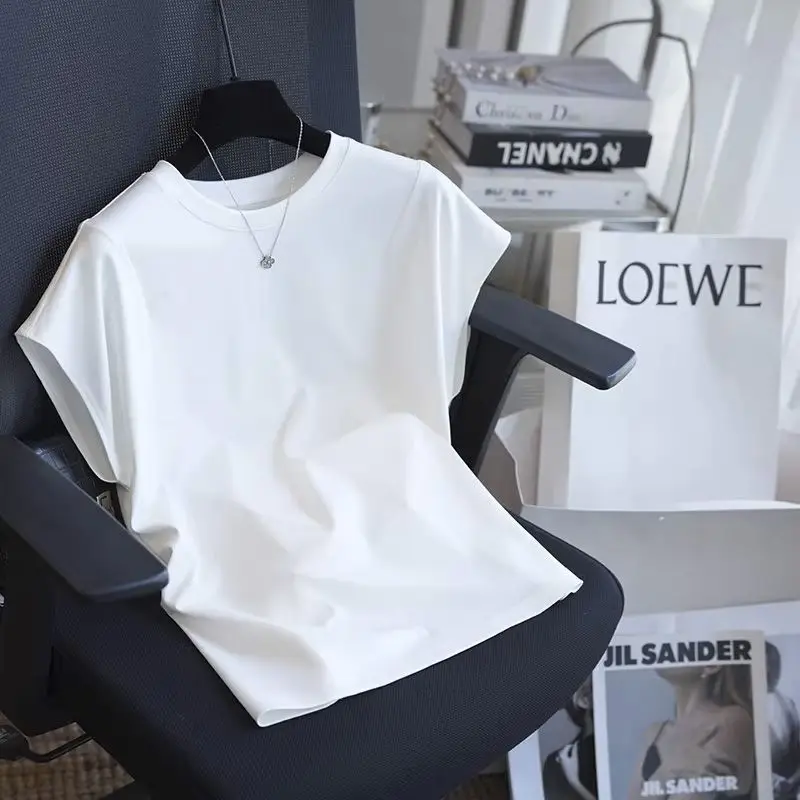 Dave&di Round Neck Small Fly Sleeves Loose Casual Short Sleeved T-shirt Top For Women T-shirt Woman Clothes Female Clothing
Dave&di Round Neck Small Fly Sleeves Loose Casual Short Sleeved T-shirt Top For Women T-shirt Woman Clothes Female Clothing