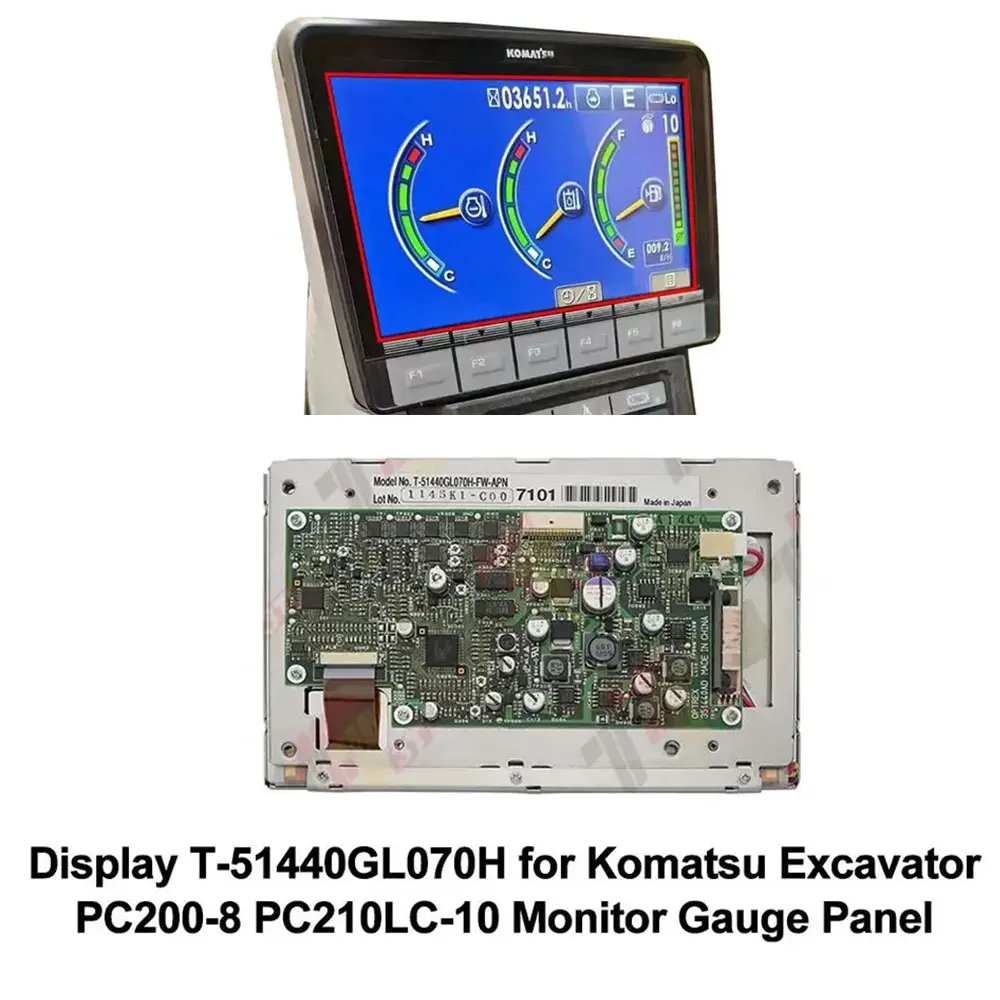 Vehicle Display for Komatsu Excavator PC200-8 PC210LC-10 Monitor Gauge Panel 51440GL070H
Vehicle Display for Komatsu Excavator PC200-8 PC210LC-10 Monitor Gauge Panel 51440GL070H