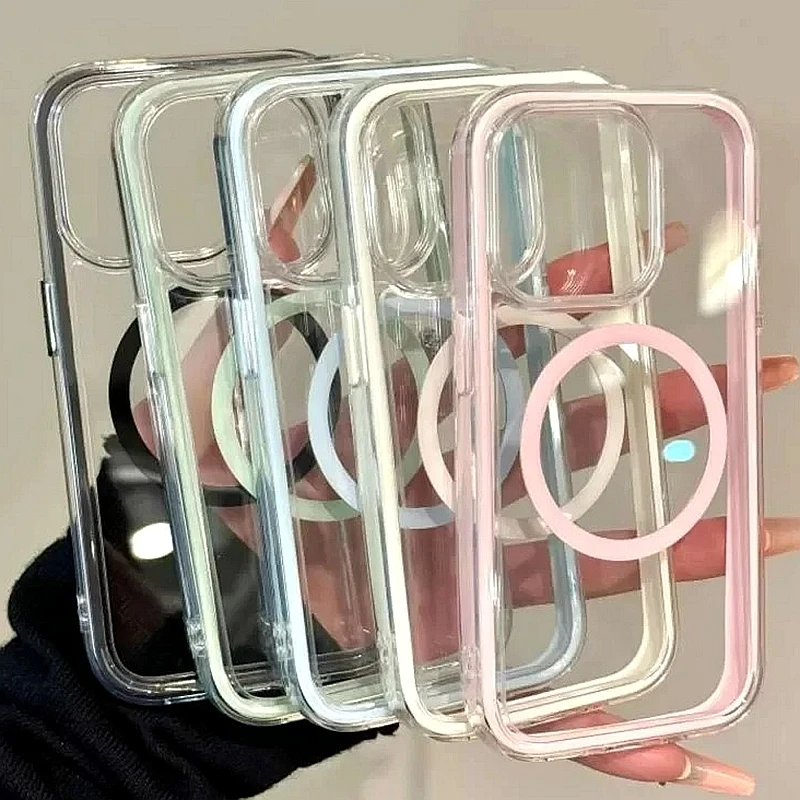 Pop Luxury For Magsafe Wireless Charge Transparent Phone Case For IPhone 11 12 13 14 15 16 Pro Max Plus Magnetic Clear Bumper C
Pop Luxury For Magsafe Wireless Charge Transparent Phone Case For IPhone 11 12 13 14 15 16 Pro Max Plus Magnetic Clear Bumper C