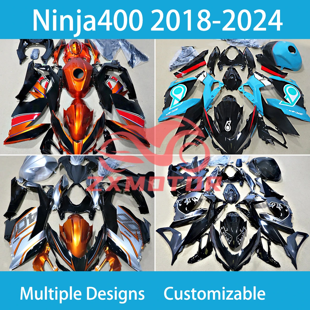 Обтекатели высокого качества для KAWASAKI NINJA400 2018 2019 2020 2021 2022 2023 2024 EX400R комплект обтекателей для кузова мотоцикла
Обтекатели высокого качества для KAWASAKI NINJA400 2018 2019 2020 2021 2022 2023 2024 EX400R комплект обтекателей для кузова мотоцикла