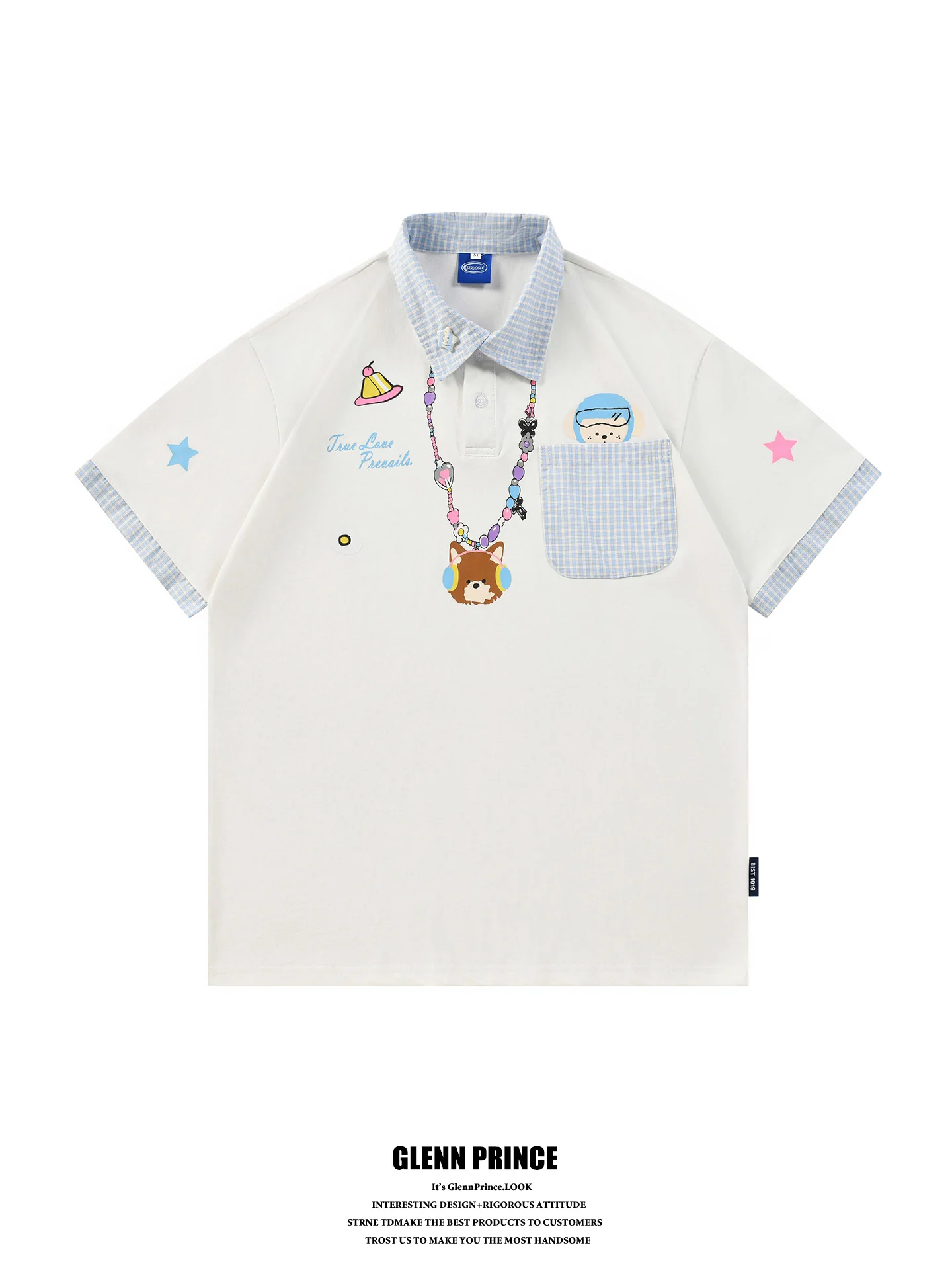 Cute Japanese Style Neck Short Sleeve Men's T-shirt Student Print Design Summer Casual Cotton Breathable Fashionable
Cute Japanese Style Neck Short Sleeve Men's T-shirt Student Print Design Summer Casual Cotton Breathable Fashionable