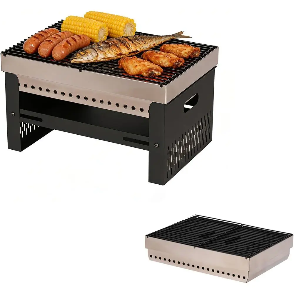 Compact Stainless Steel Mini Hibachi Grill for Outdoor Picnics and Camping
Compact Stainless Steel Mini Hibachi Grill for Outdoor Picnics and Camping