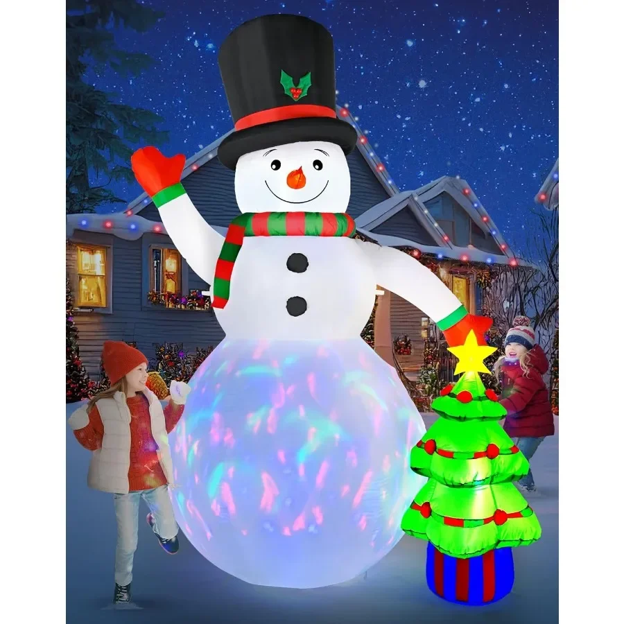8FT Christmas Inflatables Snowman Outdoor Decorations with Christmas Tree Built-in Colorful Rotating LED Lights Christmas Snowm
8FT Christmas Inflatables Snowman Outdoor Decorations with Christmas Tree Built-in Colorful Rotating LED Lights Christmas Snowm