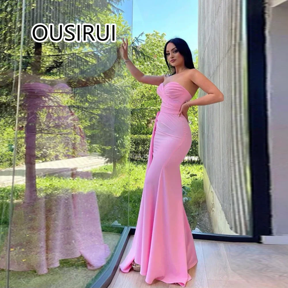 Modest Off-Shoulder Satin Formal Bridesmaid Dress Sheath Sexy Pleated Backless Evening Prom Gown with Sweep Train Custom Made
Modest Off-Shoulder Satin Formal Bridesmaid Dress Sheath Sexy Pleated Backless Evening Prom Gown with Sweep Train Custom Made