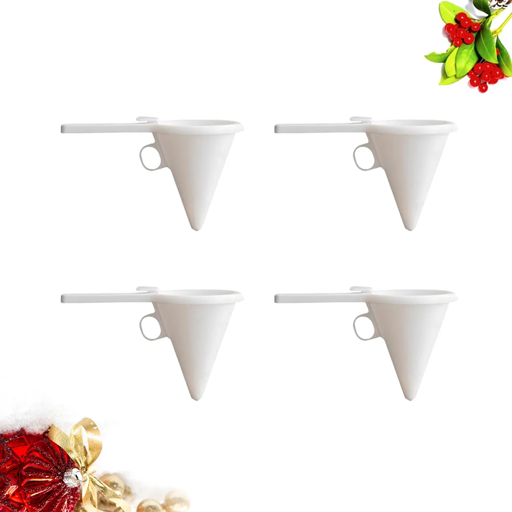 4 PCS Baking Supplies Cake Decorations Chocolate Funnel Confectionery Funnels White Decorating Dispenser
4 PCS Baking Supplies Cake Decorations Chocolate Funnel Confectionery Funnels White Decorating Dispenser
