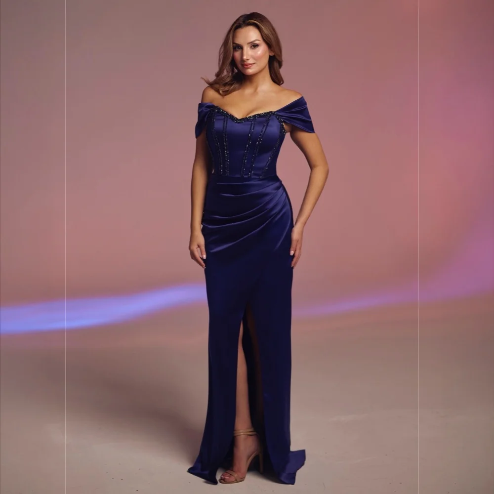Customized Pleat Off-the-shoulder Trumpet Long Dresses Formal Glitter Evening Gowns Bespoke Occasion Elegant Party Dress
Customized Pleat Off-the-shoulder Trumpet Long Dresses Formal Glitter Evening Gowns Bespoke Occasion Elegant Party Dress
