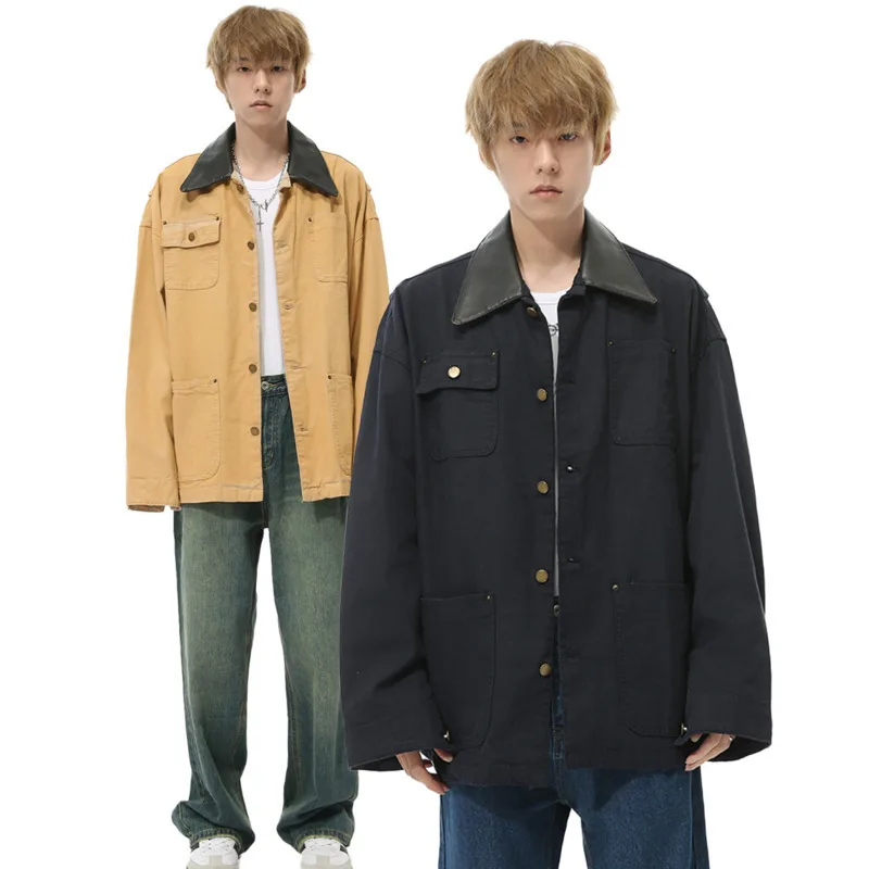 Korean Style Men's Shoulder Pads Jackets Single Breasted Design Turn Down Collar Loose Male Clothing New Menwear 2024
Korean Style Men's Shoulder Pads Jackets Single Breasted Design Turn Down Collar Loose Male Clothing New Menwear 2024
