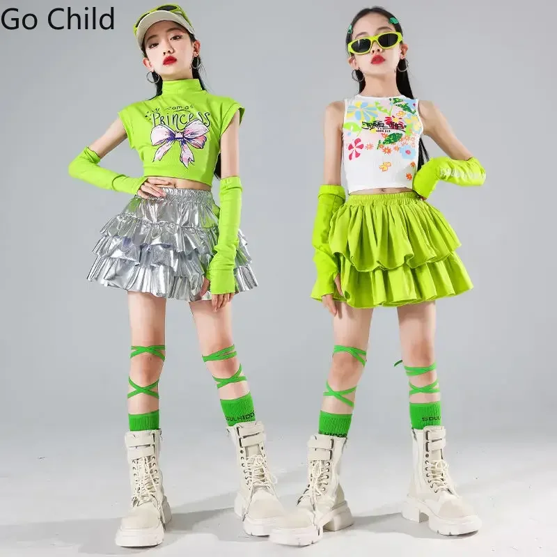 Girls K-pop Candy Color Crop Top Dance Tiered Skirts Kids Hip Hop Sweet Streetwear Children Jazz Girl Group Costume Clothes Sets
Girls K-pop Candy Color Crop Top Dance Tiered Skirts Kids Hip Hop Sweet Streetwear Children Jazz Girl Group Costume Clothes Sets