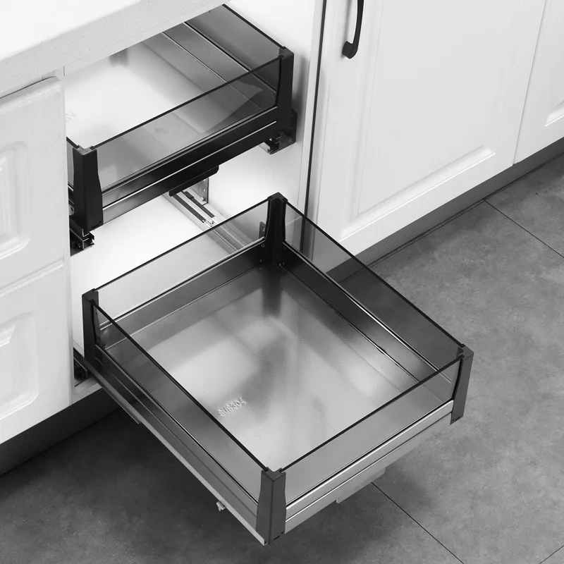 Kitchen Cabinet Seasoning Rack Stainless Steel Glass Seasoning Basket Rack Drawer Type Buffer Damping Guide Rail Drawer Type Pul
Kitchen Cabinet Seasoning Rack Stainless Steel Glass Seasoning Basket Rack Drawer Type Buffer Damping Guide Rail Drawer Type Pul